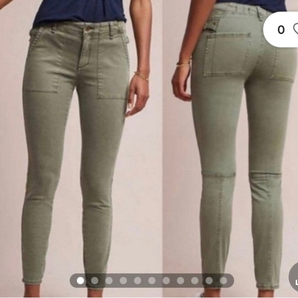 Anthropologie Hei Hei Slim Utility Cargo Pants
Front slant, back patch pockets